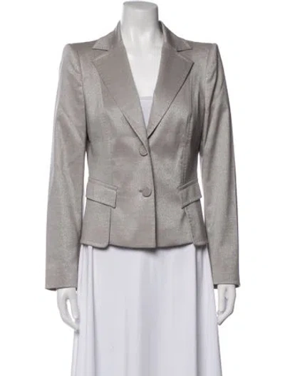 Pre-owned Valentino Virgin Wool Blazer In Grey