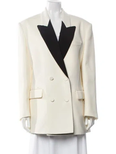 Pre-owned Valentino Virgin Wool Blazer In Neutral