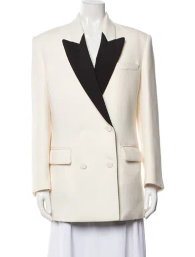 Pre-owned Valentino Virgin Wool Blazer In Neutral