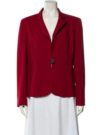 Pre-owned Valentino Virgin Wool Blazer In Red