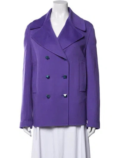 Pre-owned Valentino Virgin Wool Blazer W/ Tags In Purple