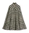 Valentino Virgin Wool-blend Cape In Ivory