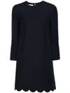 Valentino Women's Silk Mini Dress In Blue