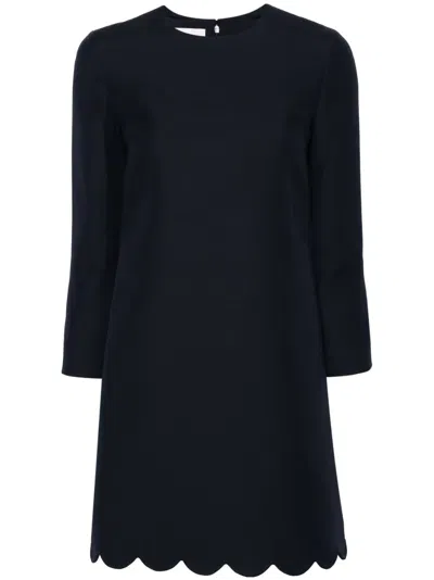 Valentino Women's Silk Mini Dress In Blue