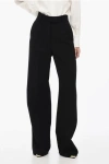 VALENTINO VIRGIN WOOL BLEND STRAIGHT FIT PANTS