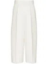 Valentino Virgin Wool-blend Trousers In White