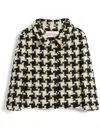 Valentino Tweed-jacke Aus Schurwollgemisch In Schwarz