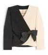 Valentino Chic Bow Detail Jacket With Side Slit In Multi