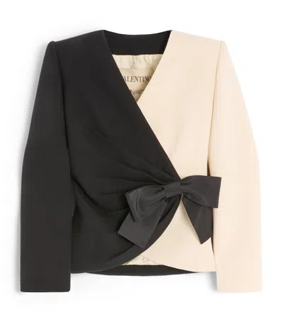 VALENTINO VIRGIN WOOL BOW BLAZER