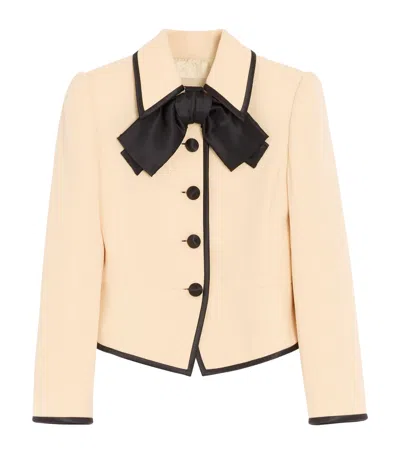 Valentino Virgin Wool Bow-tie Jacket In Ivory