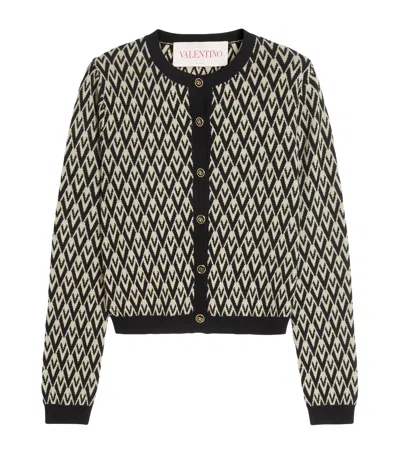 Valentino Knitwear Logo In Cream