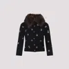 Valentino Wool Cardigan With Detachable Fur Collar In Black