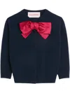 Valentino Bow Cardigan In Blau