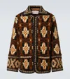 Valentino Mens Ruggine Spread-collar Patch-pocket Regular-fit Wool Jacket In Multicoloured