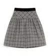 Valentino Wool Bermuda Shorts With Check Pattern In Gray