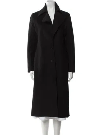 Pre-owned Valentino Virgin Wool Coat In Black