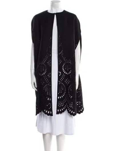 Pre-owned Valentino Virgin Wool Coat In Black