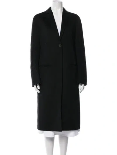 Pre-owned Valentino Virgin Wool Coat In Black