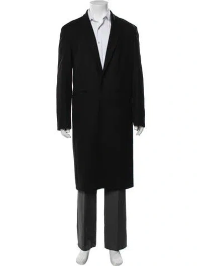 Pre-owned Valentino Virgin Wool Coat In Black