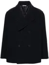 Valentino Virgin-wool Coat In Blue