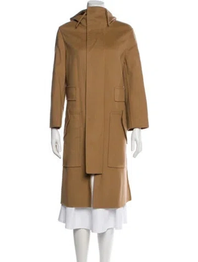 Pre-owned Valentino Virgin Wool Coat In Brown