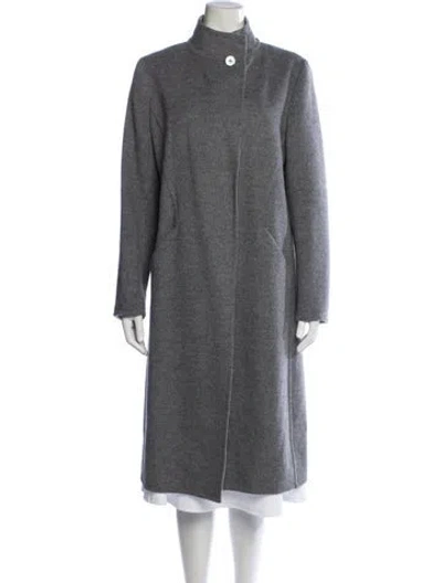 Pre-owned Valentino Virgin Wool Coat In Grey