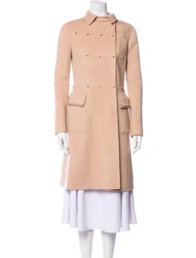 Pre-owned Valentino Virgin Wool Coat In Neutral