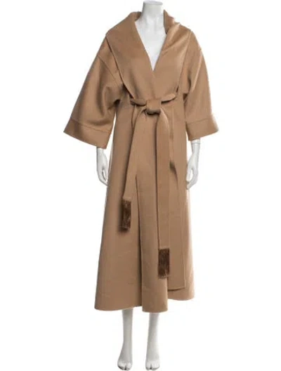 Pre-owned Valentino Virgin Wool Coat In Neutrals