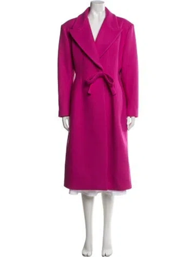 Pre-owned Valentino Virgin Wool Coat In Pink