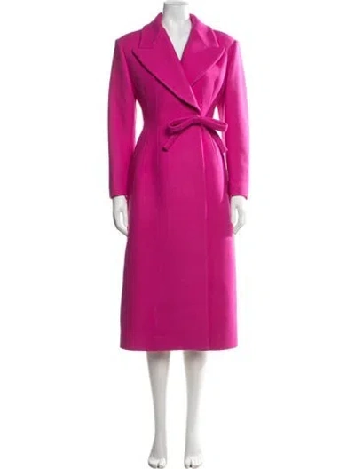 Pre-owned Valentino Virgin Wool Coat In Pink