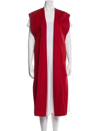 Pre-owned Valentino Virgin Wool Coat In Red