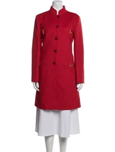 Pre-owned Valentino Virgin Wool Coat W/ Tags In Red