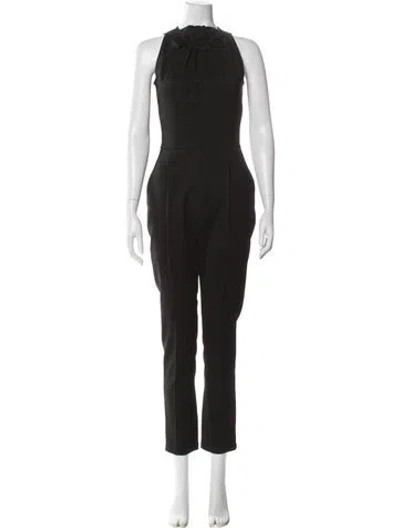 Pre-owned Valentino Virgin Wool Crew Neck Jumpsuit In Gray