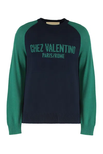 VALENTINO VIRGIN WOOL CREW-NECK SWEATER