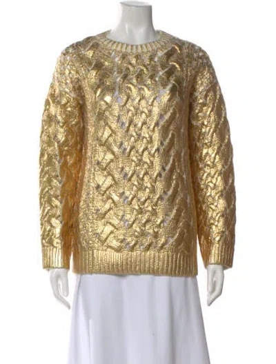 Pre-owned Valentino Virgin Wool Crew Neck Sweater