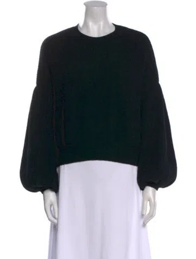 Pre-owned Valentino Virgin Wool Crew Neck Sweater In Black