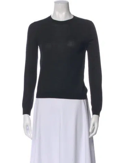Pre-owned Valentino Virgin Wool Crew Neck Sweater In Gray