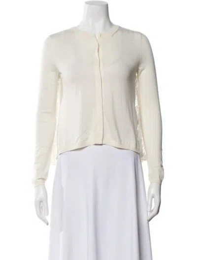 Pre-owned Valentino Virgin Wool Crew Neck Sweater In Neutral