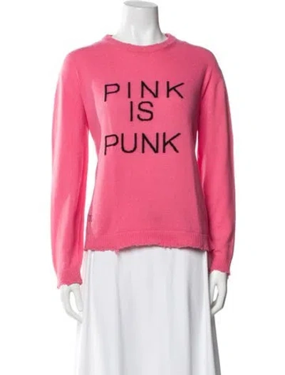 Pre-owned Valentino Virgin Wool Crew Neck Sweater In Pink