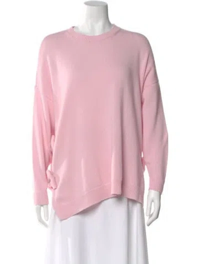 Pre-owned Valentino Virgin Wool Crew Neck Sweater In Pink