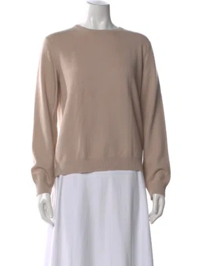 Pre-owned Valentino Virgin Wool Crew Neck Sweater In Pink