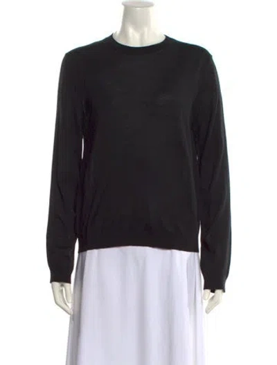 Pre-owned Valentino Virgin Wool Crew Neck Sweater W/ Tags In Black