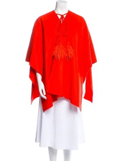 Pre-owned Valentino Virgin Wool Down Coat W/ Tags In Orange