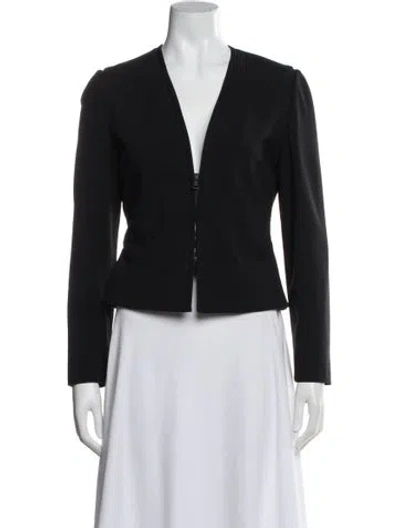 Pre-owned Valentino Virgin Wool Evening Jacket In Black