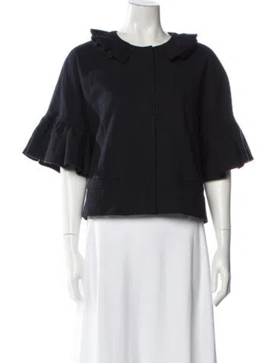 Pre-owned Valentino Virgin Wool Evening Jacket In Blue