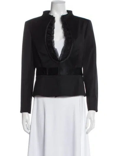 Pre-owned Valentino Virgin Wool Evening Jacket In Gray