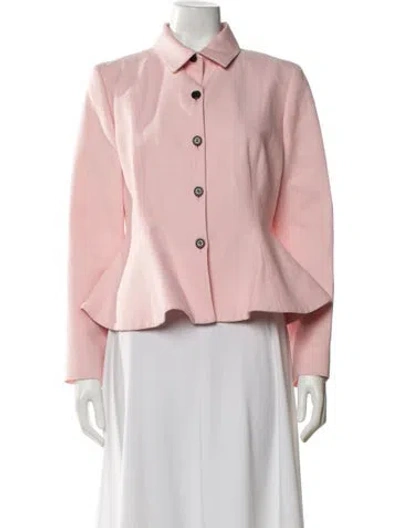 Pre-owned Valentino Virgin Wool Evening Jacket In Pink