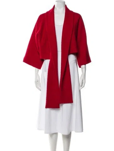 Pre-owned Valentino Virgin Wool Evening Jacket In Red