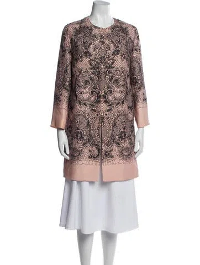 Pre-owned Valentino Virgin Wool Faux Fur Coat In Black