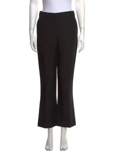 Pre-owned Valentino Virgin Wool Flared Pants In Black